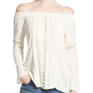 White off the shoulder top
